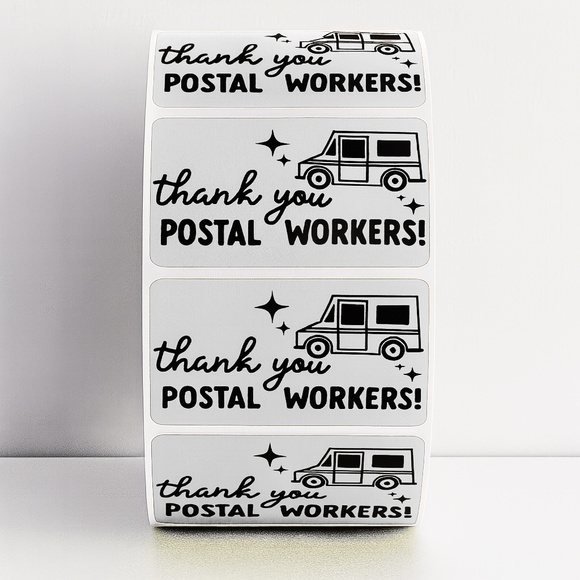 Thank You Postal Workers Stickers – Mail Carrier Appreciation Labels for Package - Picture 9 of 11
